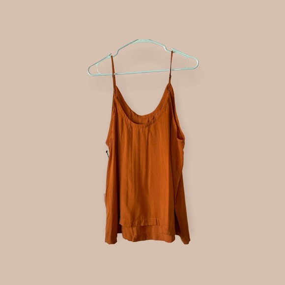 Treasure & Bond Tops - B602 NWT Treasure & Bonds Tank XL Rust Leather- Spaghetti Strap- Strappy $390